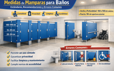 Medidas de mamparas para baños: estándares, recomendaciones y errores comunes